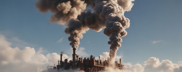 Towering plume of steam, a continuous cyclical motion, obscuring the sky ,  powerful,  texture,  column