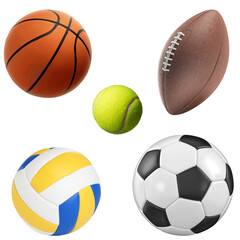 set of sport balls