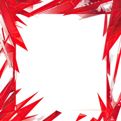 Obraz premium Abstract Shape Framed by Red Elements