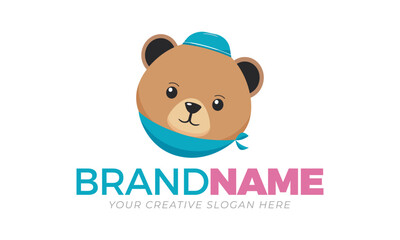 Bear Mascot Logo for Kids Product or Brand