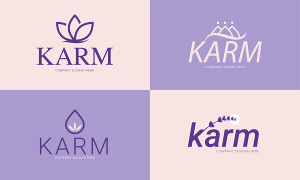 Karm Elegant Logo for Spa, Wellness or Beauty Brand