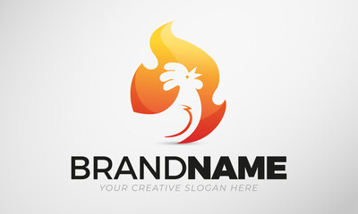 FireRooster Logo – Spicy Food & Grill Brand
