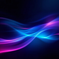 Fototapeta premium A vibrant, glowing, abstract artwork, swirling ribbons of color in a deep, captivating gradient, creating a mesmerizing visual experience.