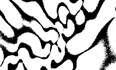 Grunge interlaced texture, threads, lines, wire, veins, monochrome. Grunge old detailed black texture. Vector background	