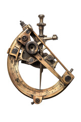 Isolated brass sextant navigation tool
