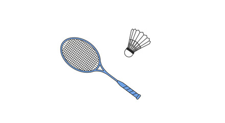 Light Blue Framed Tennis Racket with Black Strings Angled to the Right