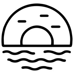 Sunset icon on white background vector
Vector travel icon