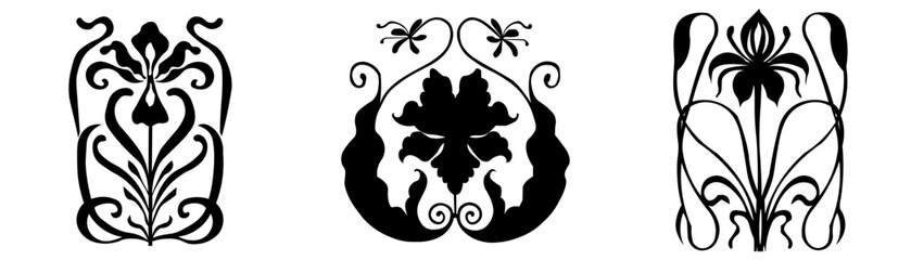 abstract pattern element flowers print