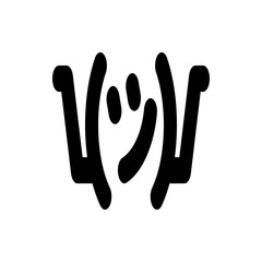 Shrugging emoticon with raised shoulders and hands indicating uncertainty or lack of knowledge graphic