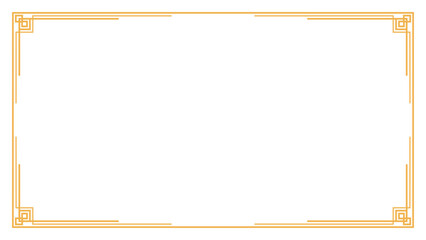 Gold border line vector on white background. Minimalist gold frame for elegant certificates, invitations, greeting cards, business cards, premium menu designs, templates, or decorative frames.