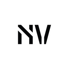 NV monogram logo design letter text name symbol monochrome logotype alphabet character simple logo