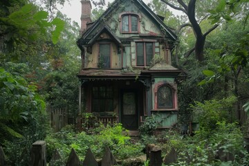 Enchanted Abandoned House in Overgrown Garden
