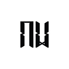 NV monogram logo design letter text name symbol monochrome logotype alphabet character simple logo