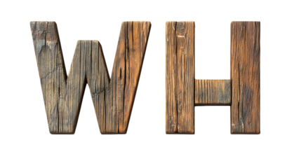 Rustic 3D Wooden Letters Wood Typography for Creative Projects