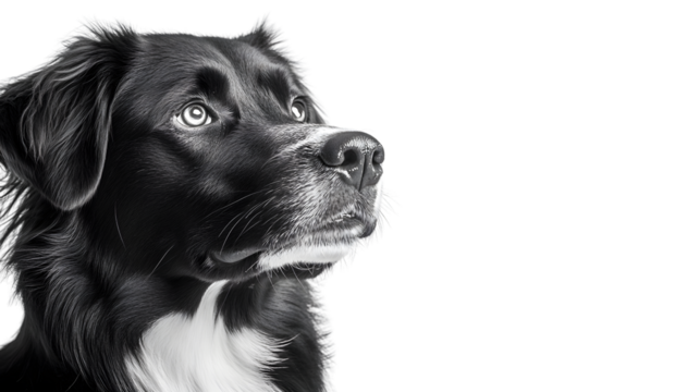 Black and White Portrait of Nova Scotia Duck Tolling Retriever