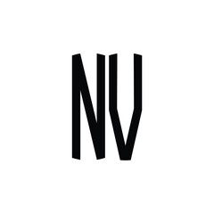 NV monogram logo design letter text name symbol monochrome logotype alphabet character simple logo