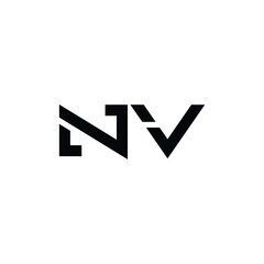 NV monogram logo design letter text name symbol monochrome logotype alphabet character simple logo
