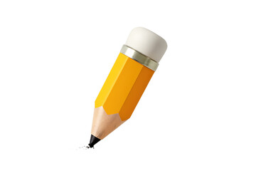 A sleek yellow pencil with a white eraser