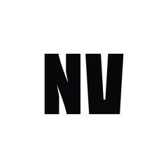 NV monogram logo design letter text name symbol monochrome logotype alphabet character simple logo