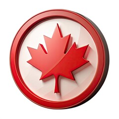 Red Canadian Maple Leaf Icon