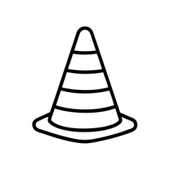 Construction Barrier Marking Off a Work Zone for Safety and Security