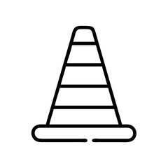 Construction Barrier Marking Off a Work Zone for Safety and Security