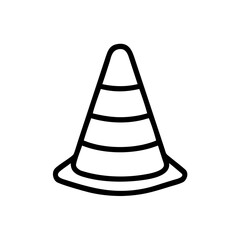 Construction Barrier Marking Off a Work Zone for Safety and Security