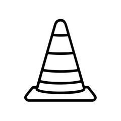 Construction Barrier Marking Off a Work Zone for Safety and Security