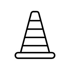 Construction Barrier Marking Off a Work Zone for Safety and Security