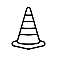 Construction Barrier Marking Off a Work Zone for Safety and Security