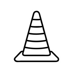 Construction Barrier Marking Off a Work Zone for Safety and Security