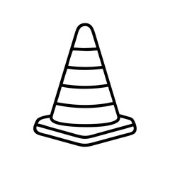 Construction Barrier Marking Off a Work Zone for Safety and Security