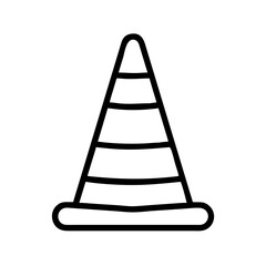 Construction Barrier Marking Off a Work Zone for Safety and Security