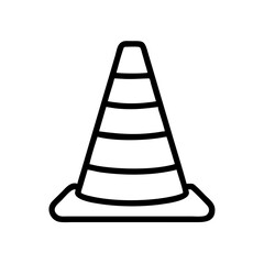 Construction Barrier Marking Off a Work Zone for Safety and Security