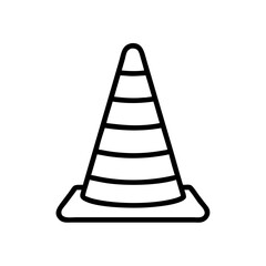 Construction Barrier Marking Off a Work Zone for Safety and Security