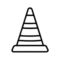 Construction Barrier Marking Off a Work Zone for Safety and Security