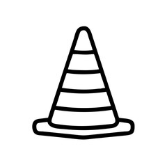 Construction Barrier Marking Off a Work Zone for Safety and Security