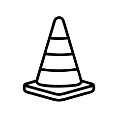 Construction Barrier Marking Off a Work Zone for Safety and Security