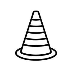 Construction Barrier Marking Off a Work Zone for Safety and Security