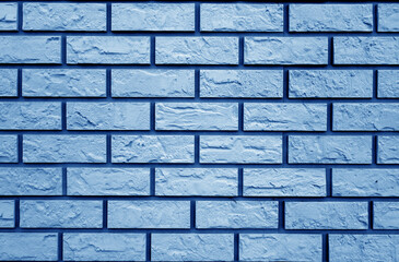 Decorative blue brick wall texture and pattern.