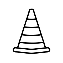 Construction Barrier Marking Off a Work Zone for Safety and Security