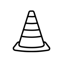 Construction Barrier Marking Off a Work Zone for Safety and Security