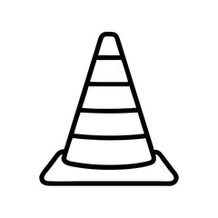 Construction Barrier Marking Off a Work Zone for Safety and Security