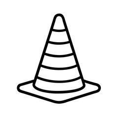 Construction Barrier Marking Off a Work Zone for Safety and Security