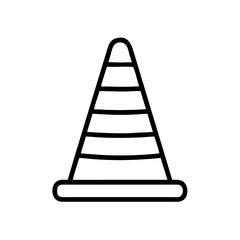 Construction Barrier Marking Off a Work Zone for Safety and Security