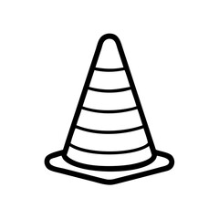 Construction Barrier Marking Off a Work Zone for Safety and Security