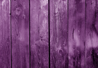 Grungy violet weathered wooden board wall.
