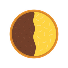 Martabak Pancake Chocolate and Cheese Cartoon Flat Illustration. Clean Icon Design Element on Isolated White Background