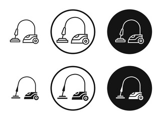 Vacuum cleaner icons in line art painting concept