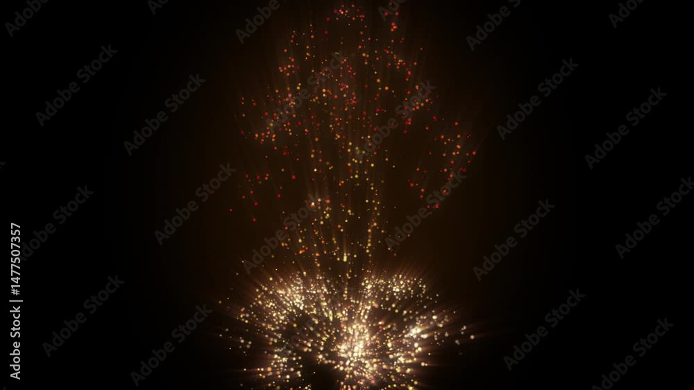 Wall mural abstract fantasy background shiny particles dust rays and energy flow loop